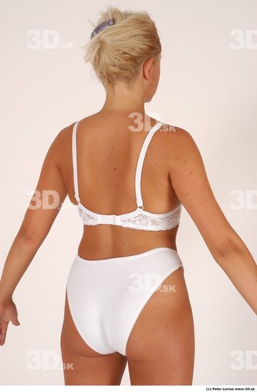 Upper Body Woman White Underwear Chubby