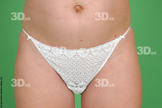 Hips Woman White Underwear Pregnant