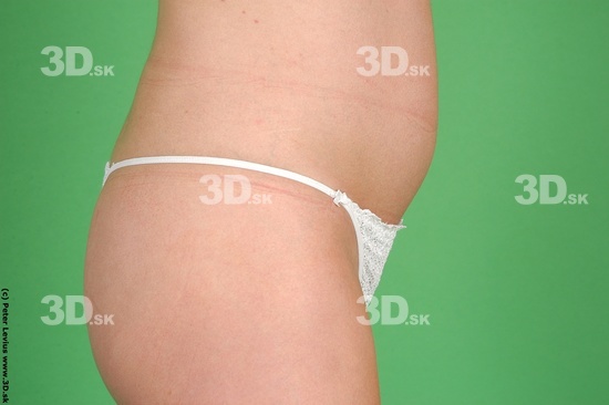 Hips Woman White Underwear Pregnant
