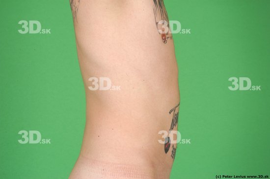 Man White Tattoo Underweight Male Studio Poses