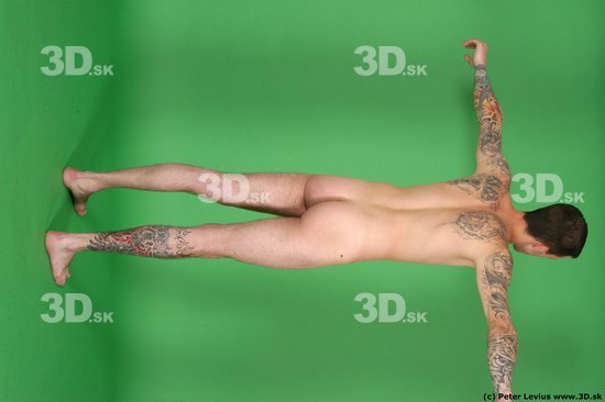 Man White Tattoo Underweight Male Studio Poses