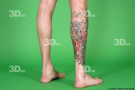 Man White Tattoo Underweight Male Studio Poses