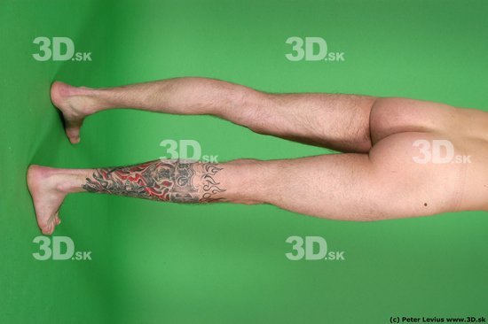 Man White Tattoo Underweight Male Studio Poses