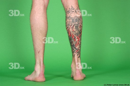 Man White Tattoo Underweight Male Studio Poses