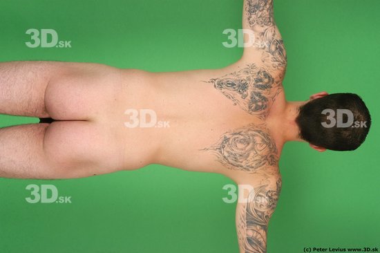 Man White Tattoo Underweight Male Studio Poses