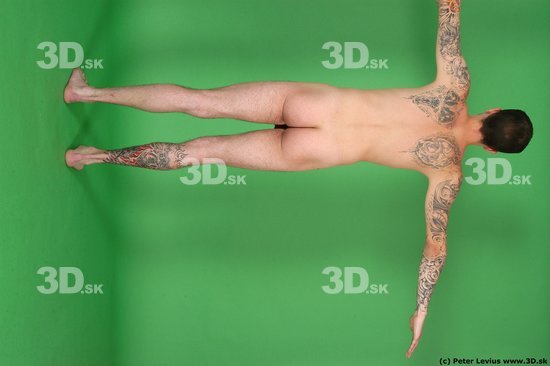 Man White Tattoo Underweight Male Studio Poses