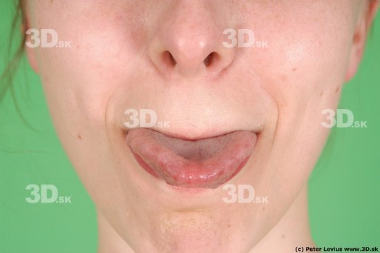 Mouth Emotions Woman White Nude Average