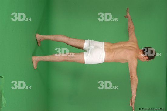 Whole Body Man Animation references White Underwear Average Male Studio Poses