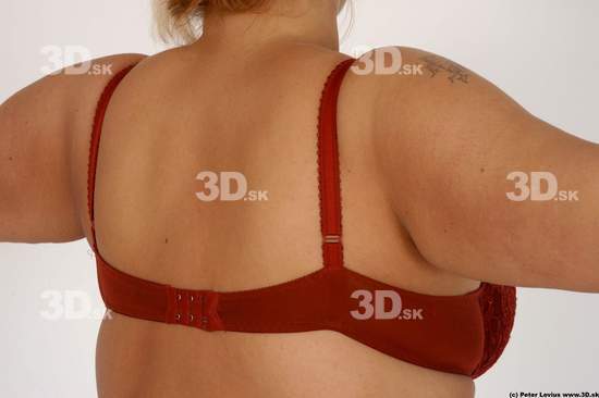 Whole Body Back Emotions Woman Artistic poses Tattoo Underwear Slim Overweight Studio photo references