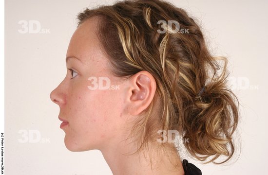 Head Woman White Muscular