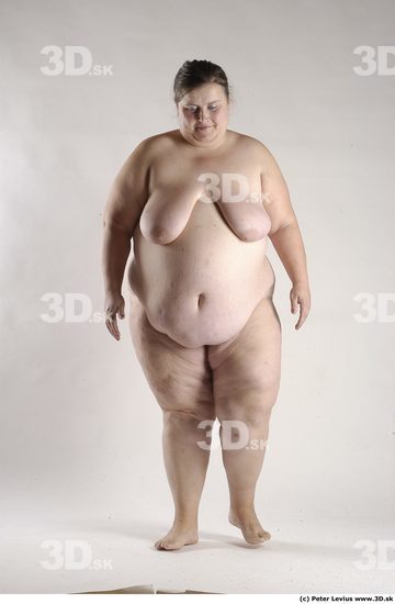 Whole Body Woman Animation references Nude Overweight Studio photo references