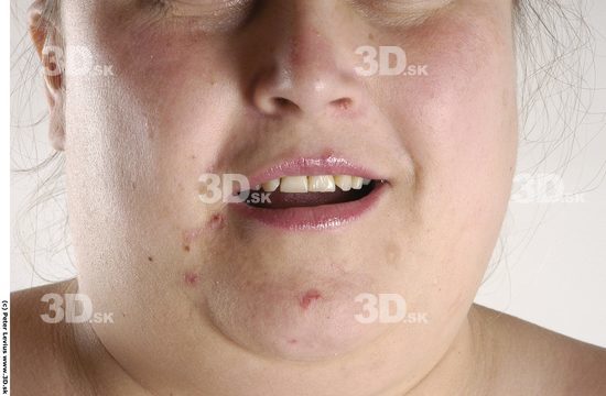 Mouth Whole Body Emotions Woman Overweight Studio photo references