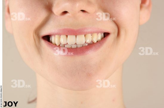 Mouth Emotions Woman White Slim