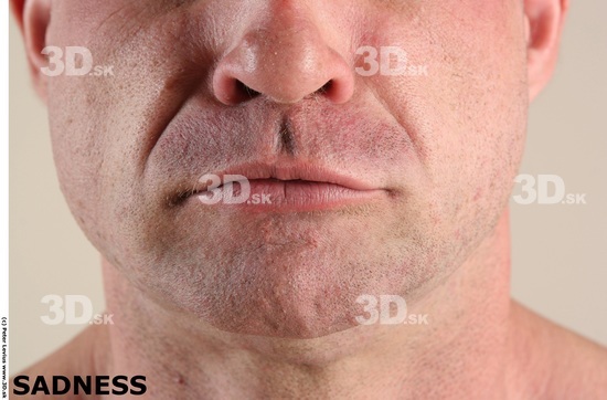 Mouth Emotions Man White Muscular