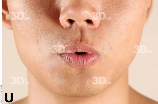 Mouth Whole Body Phonemes Man Asian Nude Athletic Studio photo references