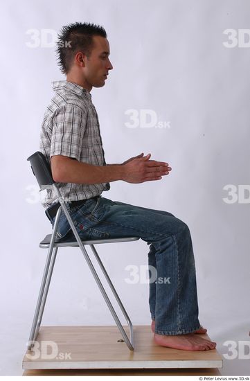 Whole Body Man Artistic poses Casual Slim Studio photo references