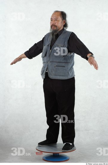 Whole Body Man Asian Overweight Male Studio Poses