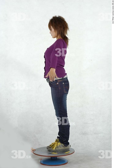 Whole Body Woman Asian Casual Average Studio photo references