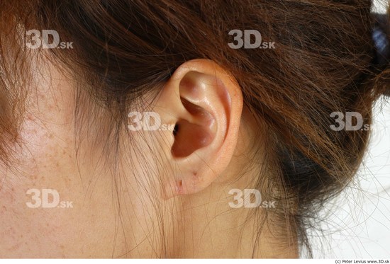 Ear Whole Body Woman Asian Average Studio photo references