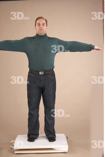 Whole Body Man T poses Casual Average Studio photo references