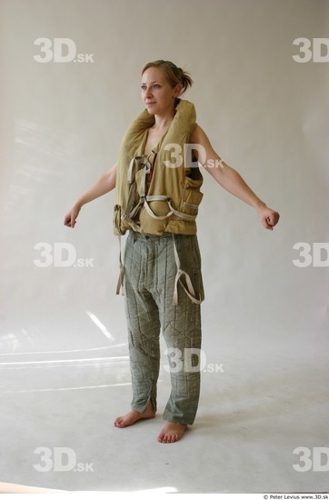 Whole Body Woman T poses Uniform Shoes Average Costume photo references