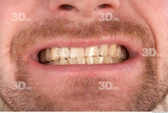 Whole Body Teeth Man Athletic Studio photo references