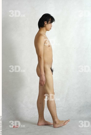 Whole Body Phonemes Man Asian Nude Slim Male Studio Poses