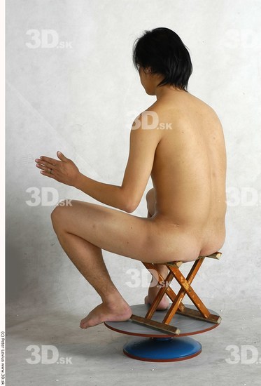 Whole Body Phonemes Man Asian Nude Slim Male Studio Poses