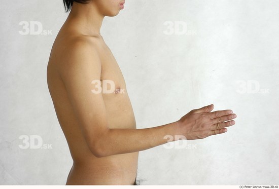 Whole Body Phonemes Man Asian Nude Slim Male Studio Poses