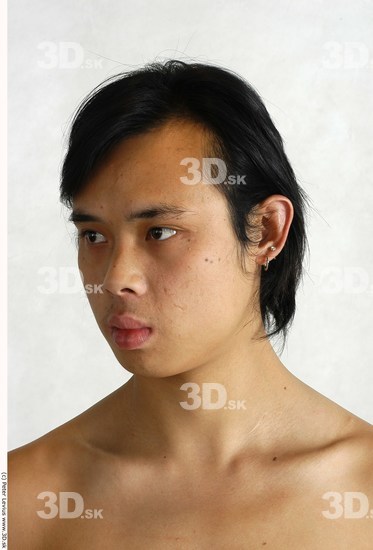 Whole Body Phonemes Man Asian Nude Slim Male Studio Poses