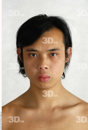 Whole Body Phonemes Man Asian Nude Slim Male Studio Poses