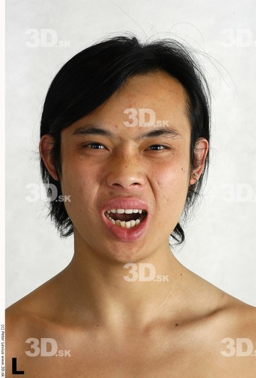 Whole Body Phonemes Man Asian Nude Slim Male Studio Poses