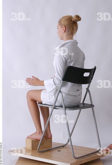 Whole Body Woman Artistic poses White Casual Slim