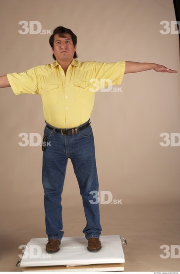 Whole Body Man Overweight Male Studio Poses