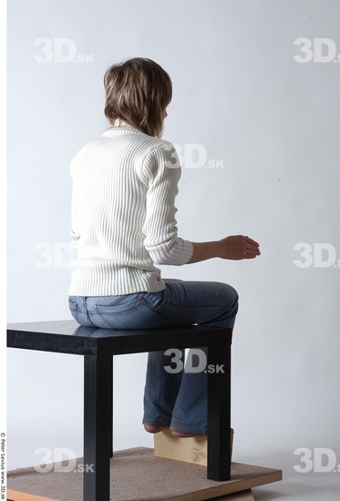 Whole Body Woman Artistic poses White Casual Slim