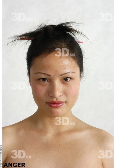 Face Whole Body Phonemes Emotions Woman Asian Nude Chubby Studio photo references