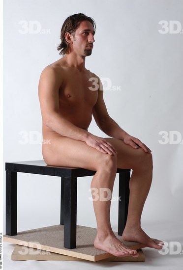 Whole Body Man Artistic poses White Nude Muscular