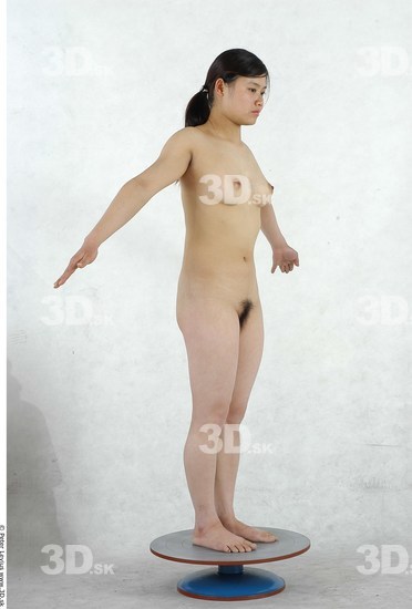 Whole Body Woman Asian Nude Slim Chubby Studio photo references