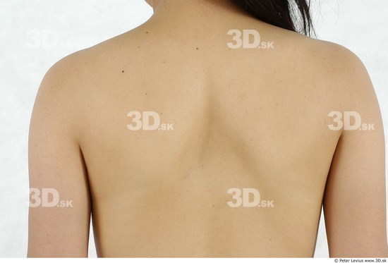 Whole Body Back Woman Asian Nude Slim Chubby Studio photo references