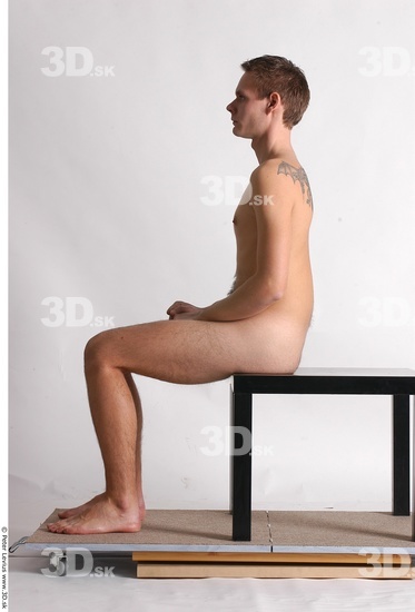 Whole Body Man Artistic poses White Nude Athletic