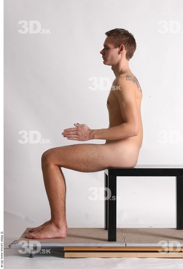 Whole Body Man Artistic poses White Nude Athletic