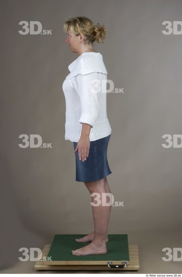 Whole Body Woman Casual Overweight Studio photo references