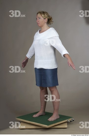 Whole Body Woman Casual Overweight Studio photo references