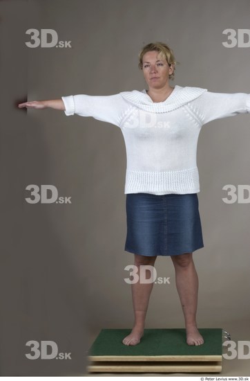 Whole Body Woman T poses Casual Overweight Studio photo references