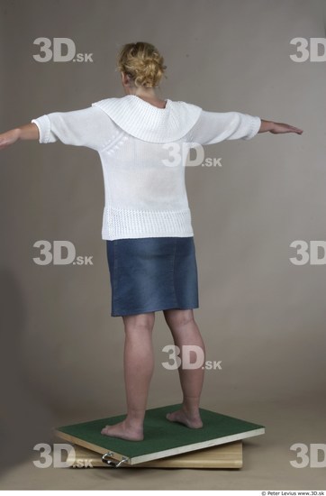 Whole Body Woman T poses Casual Overweight Studio photo references