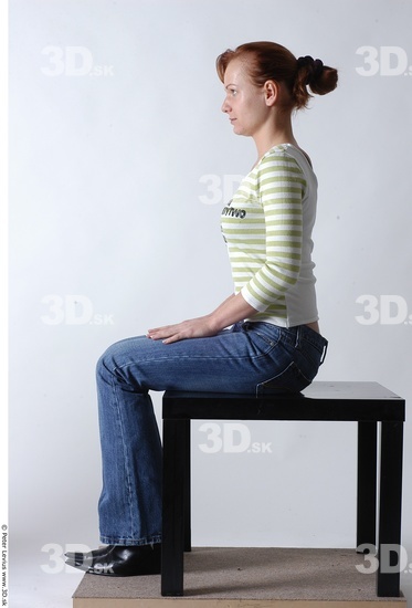 Whole Body Woman Artistic poses White Casual Slim