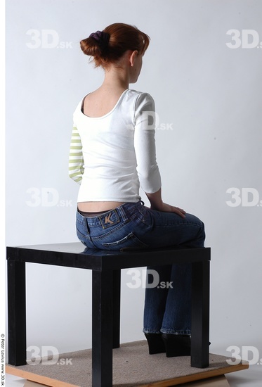 Whole Body Woman Artistic poses White Casual Slim