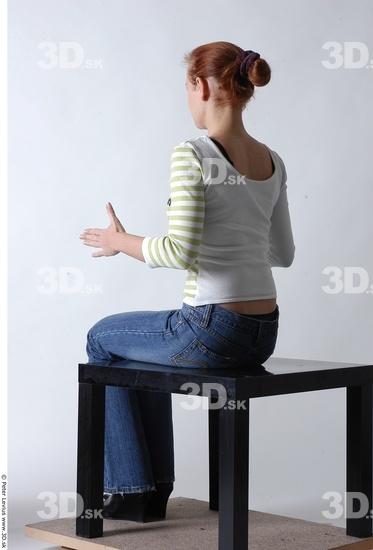 Whole Body Woman Artistic poses White Casual Slim