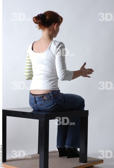 Whole Body Woman Artistic poses White Casual Slim