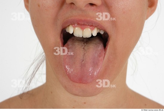 Whole Body Tongue Woman Athletic Studio photo references